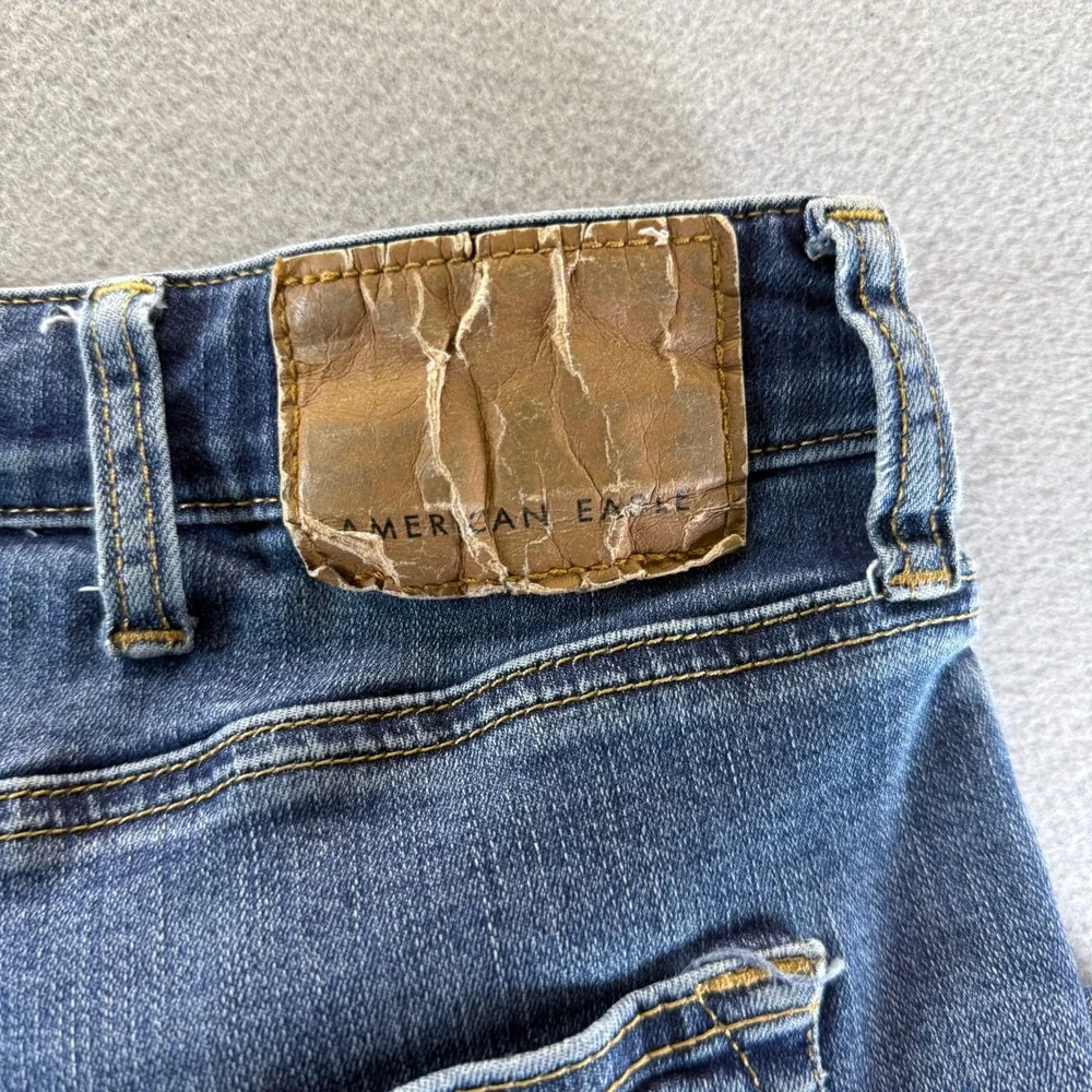 American Eagle Next Level Flex Mens Straight Leg Jeans Blue 38x32 Medium Wash